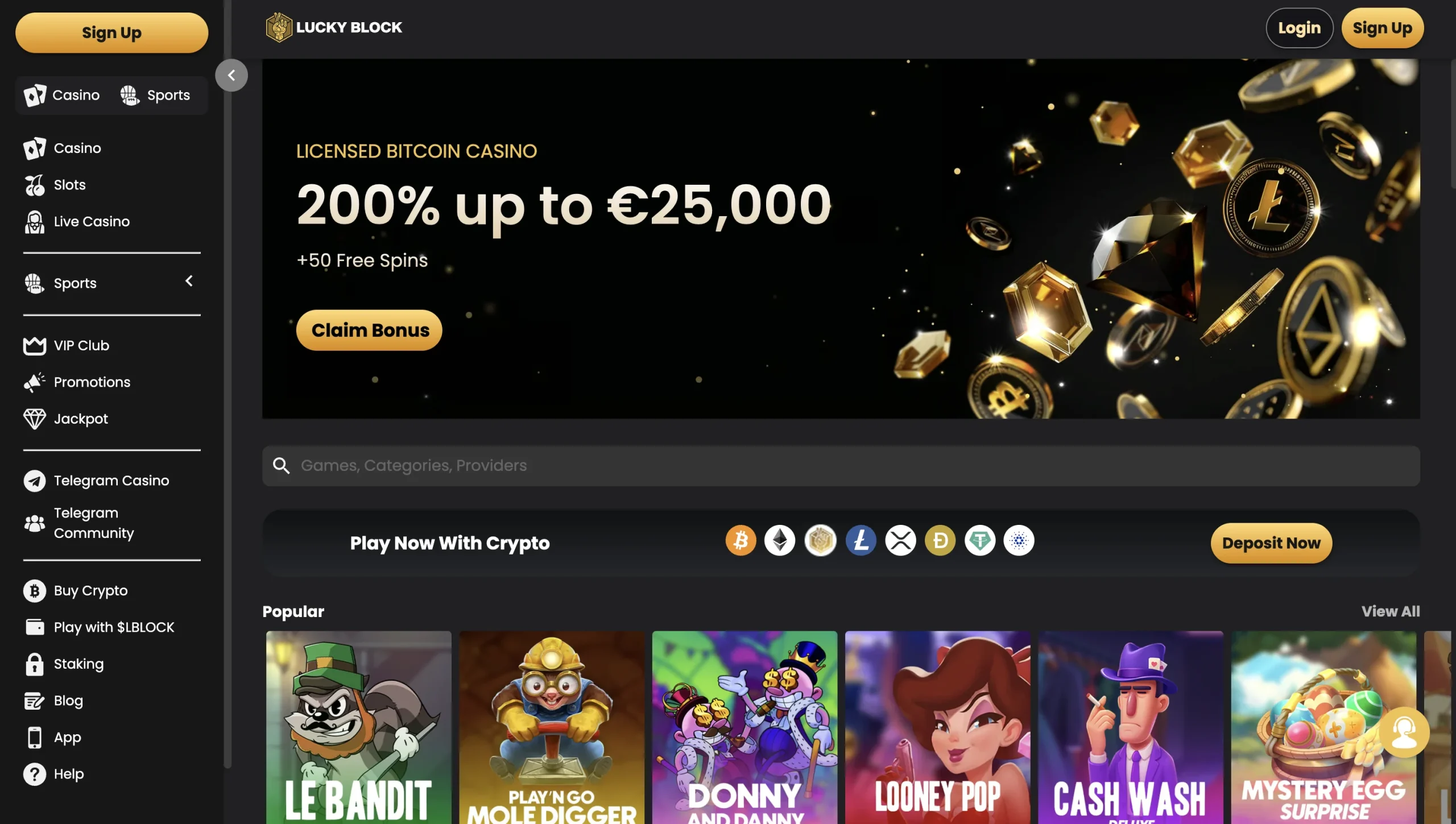 Lucky Block - Best Crypto Casino for UAE